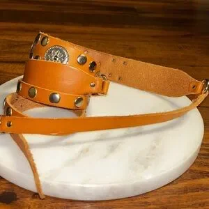 Accessories by Pearl ~ 2X-Large ~ Brown Leather W/ Silver Studded & Conchos Belt Accessories By Pearl | Accessories | Accessories By Pearl  main image 4